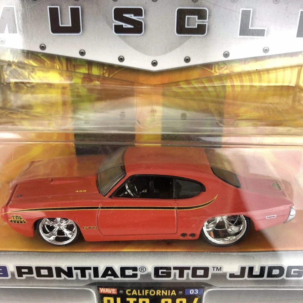 Jada Dub City Bigtime Muscle 69 1969 Pontiac GTO Judge Orange Diecast 1/64 Scale